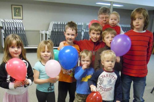 kids of all ages enjoy the first ever Family Fun Day at St. Paul's United church in Harrowsmith on April 13